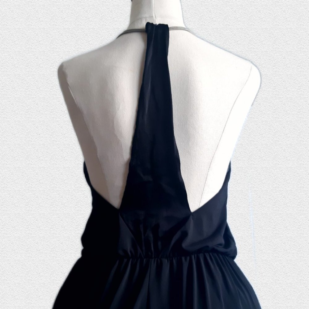 Zara One Piece Black Midi Jumpsuit Size 26   (AU 8) - Picture 4 of 6